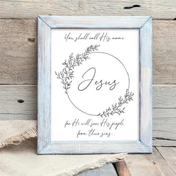 Jesus Christmas Printable Jesus Print Black and White | Etsy