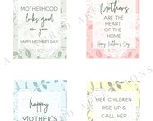 Mother's Day Printable Tag, Her Children Rise Up, Happy Mother's Day Tag, Mother's Day Gift from Church, Mom Gift, Gift Tag for Mom