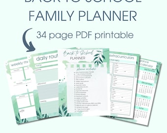 Family Planner Printable: 2025-2026 School Year Organizer (PDF Download)