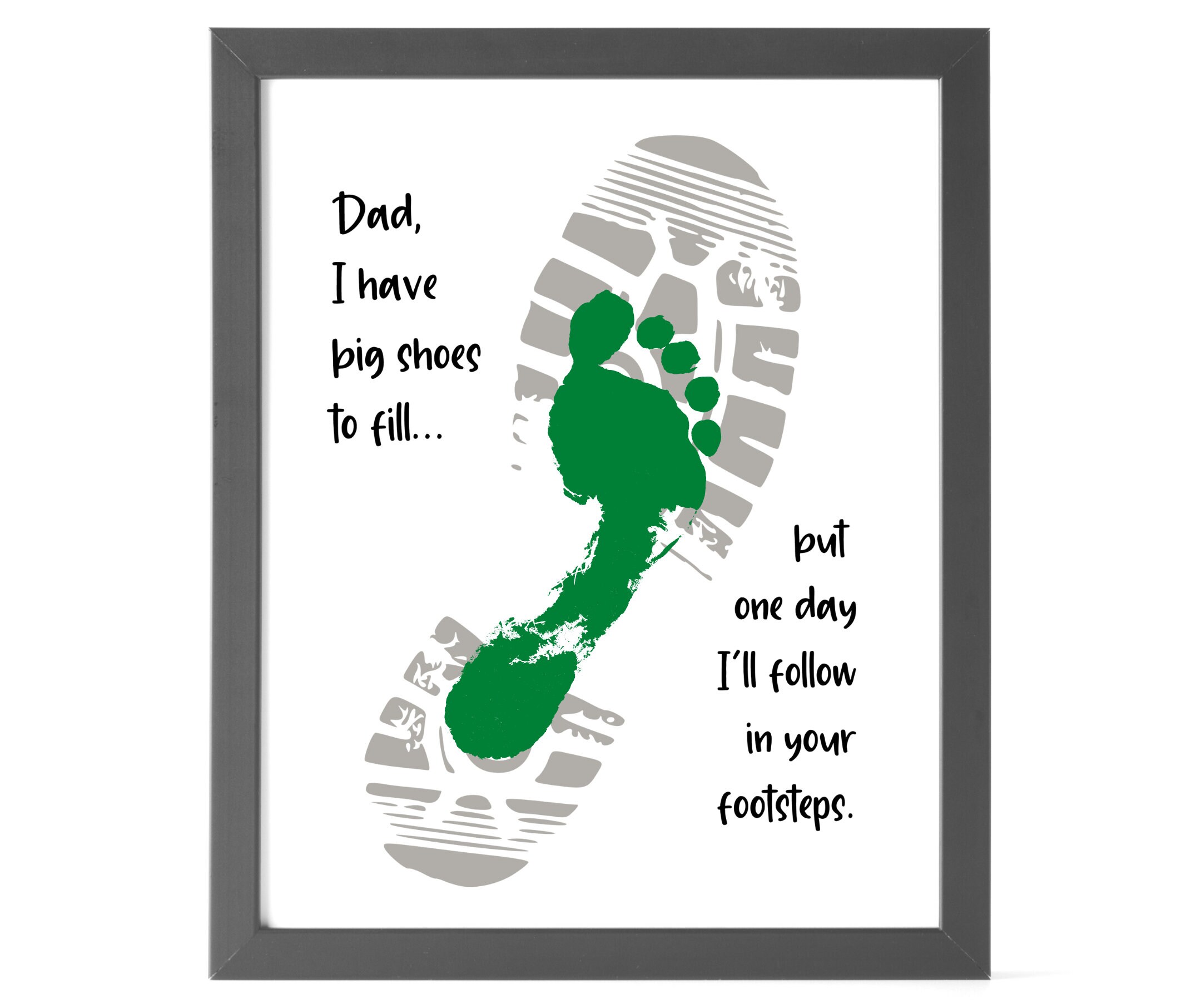 Following in Footsteps, Father's Day Printable, Dad Printable, Gift for Dad, Footprint Printable Craft, Gift from Child, Instant Download