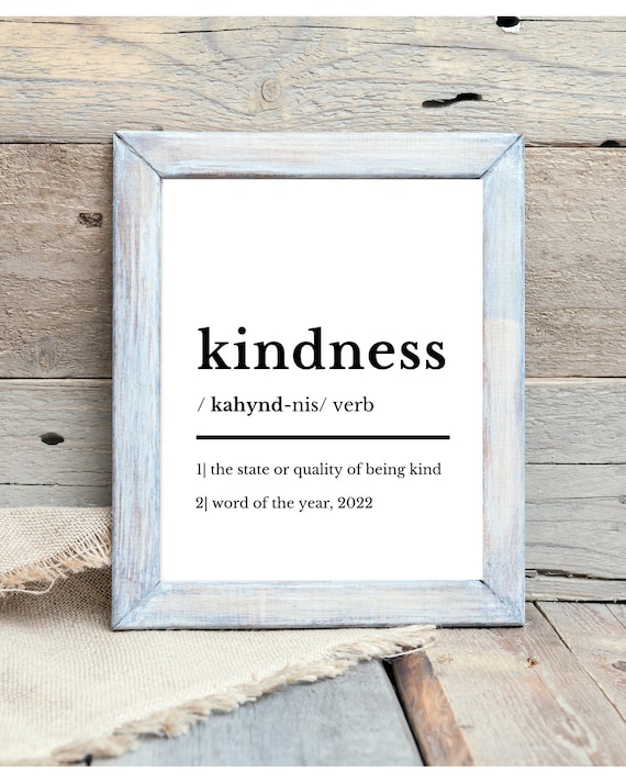 Be Kind Dictionary Print 