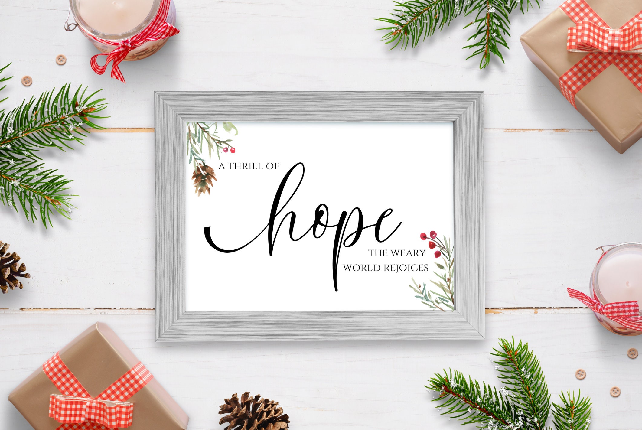 A Thrill of Hope Printable Christmas Carol Printable | Etsy