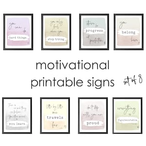 High School Motivatie Posters, Educatief Decor, Afdrukbare Klasborden, College Bulletin Board, Office Wall Art, Aanmoedigingskaarten,