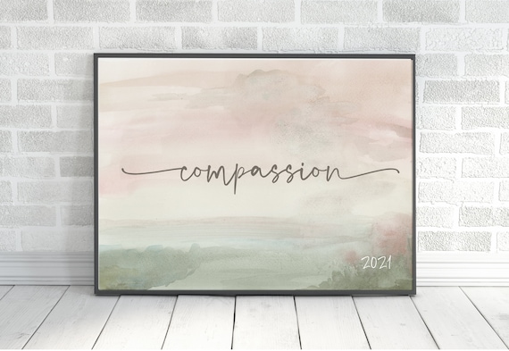 2026 Word of the Year, Custom Word Sign, Word of the Year Printable, Personalized Sign, Motivational Print, One Word Sign, Watercolor Print