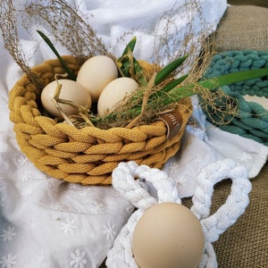 Osternest, Vogelnest gehäkelt, Vogelnest gehäkelt, Vogelnest gehäkelt, Osternest, Tischdekor, Osternest,