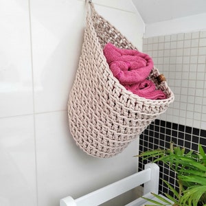 Hanging Towel Basket Etsy UK