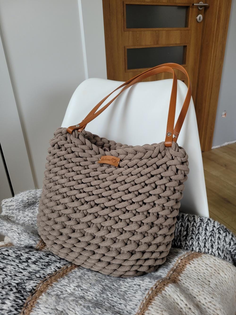 WADORN DIY Breien Gehaakte Zakken Kit, Acryl Garens Wevende Tas Maken Materialen Blank Mesh Plastic Canvas Vellen voor Borduren Kruissteek DIY Vrouwen Handgemaakte Tas Maken Accessoires, 18,2x10,7 cm