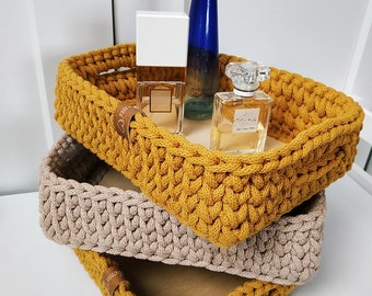Set of 2 Hexagon Felt Containers/ Knitting Box/ Home Organization Bin ...