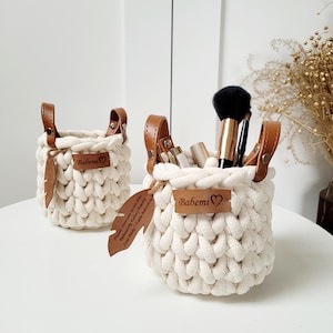 kleiner Korb für Kosmetik, stehende Kosmetiktasche, Aufbewahrungsbox, Mascaras, Auge Stifte und Make-up Pinsel, für Muttertag, Geschenk für sie