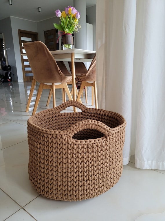 Grote Geweven Wasmand Met Handgrepen - Hoge Wasmand Voor De Woonkamer En Slaapkamer 50 Cm X 38 Cm Dekenmand Speelgoedmanden Kledingmanden 58l Wasmand 2 0