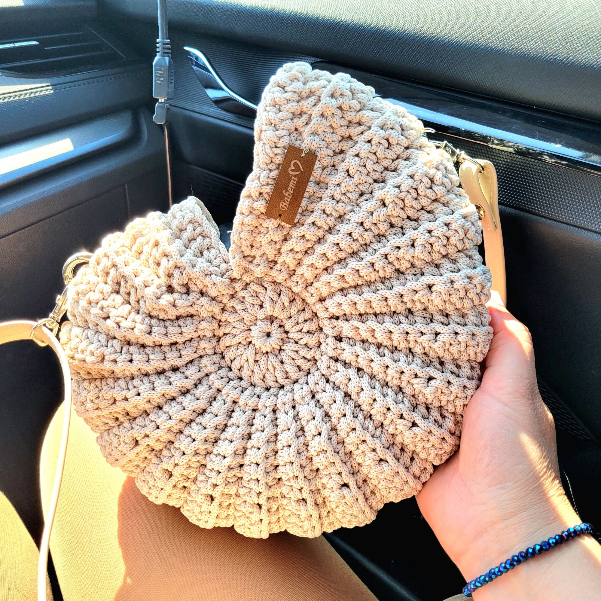 Crochet shell bag sale