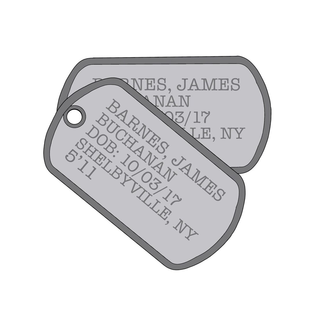Sergeant Bucky Barnes Dog Tag Stickers Etsy