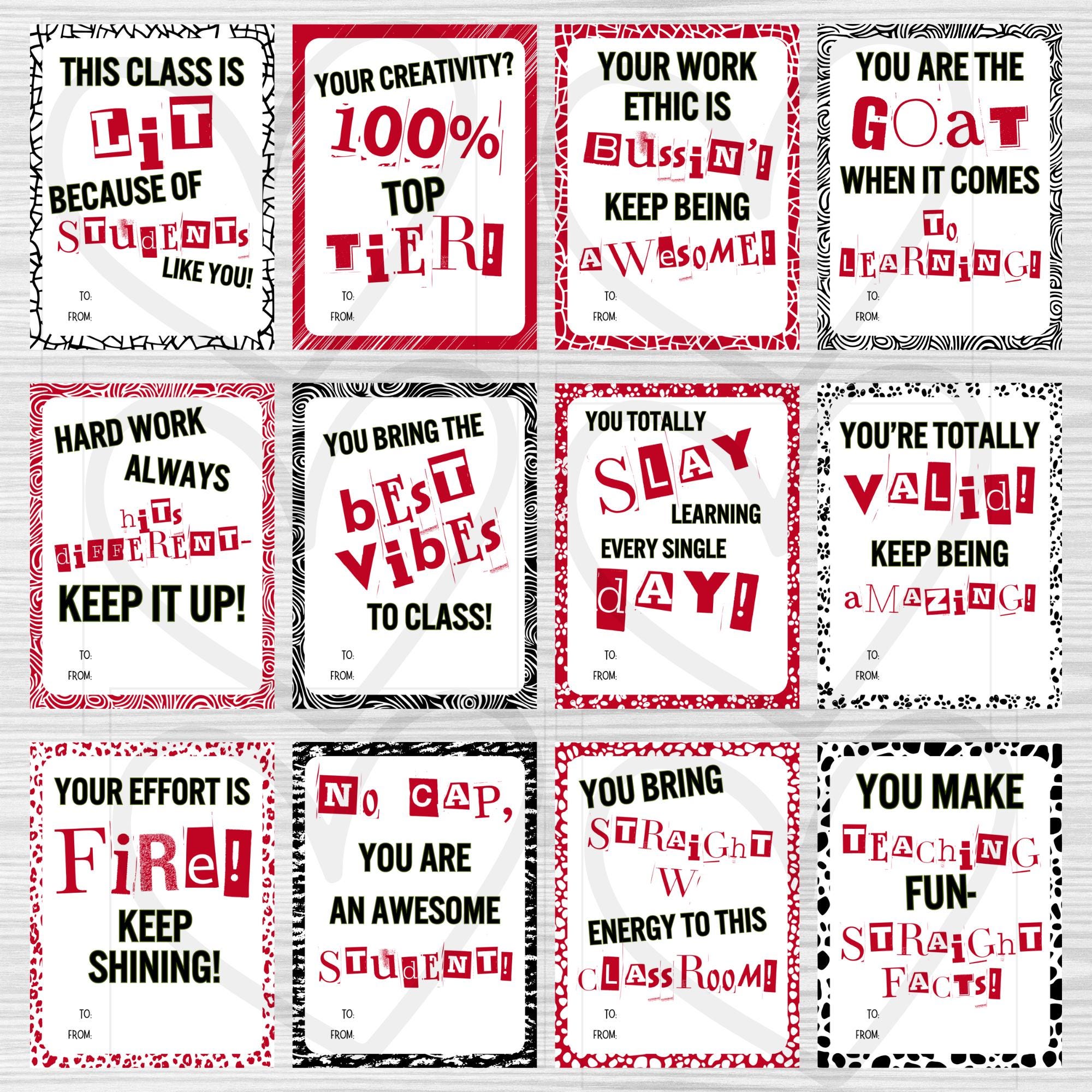 Printable Valentine’s Day Cards for Teachers to Give Students – Fun ...