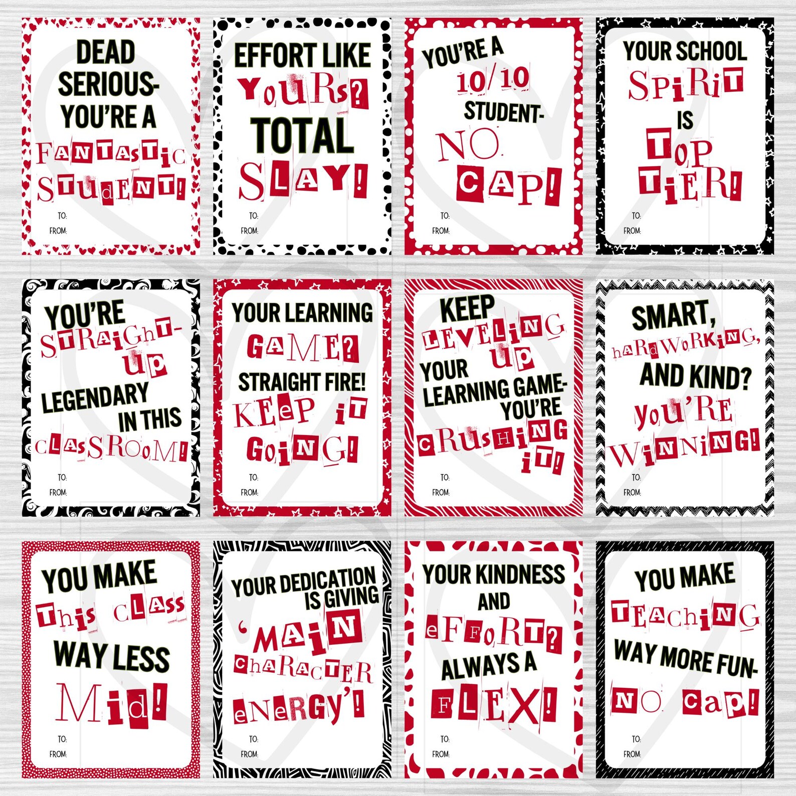 Printable Valentine’s Day Cards for Teachers to Give Students – Fun ...