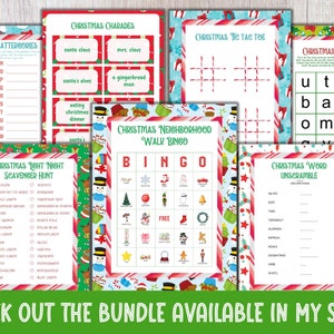 Instant Download Christmas Charades Game- Fun Family Game Night- Cheap ...