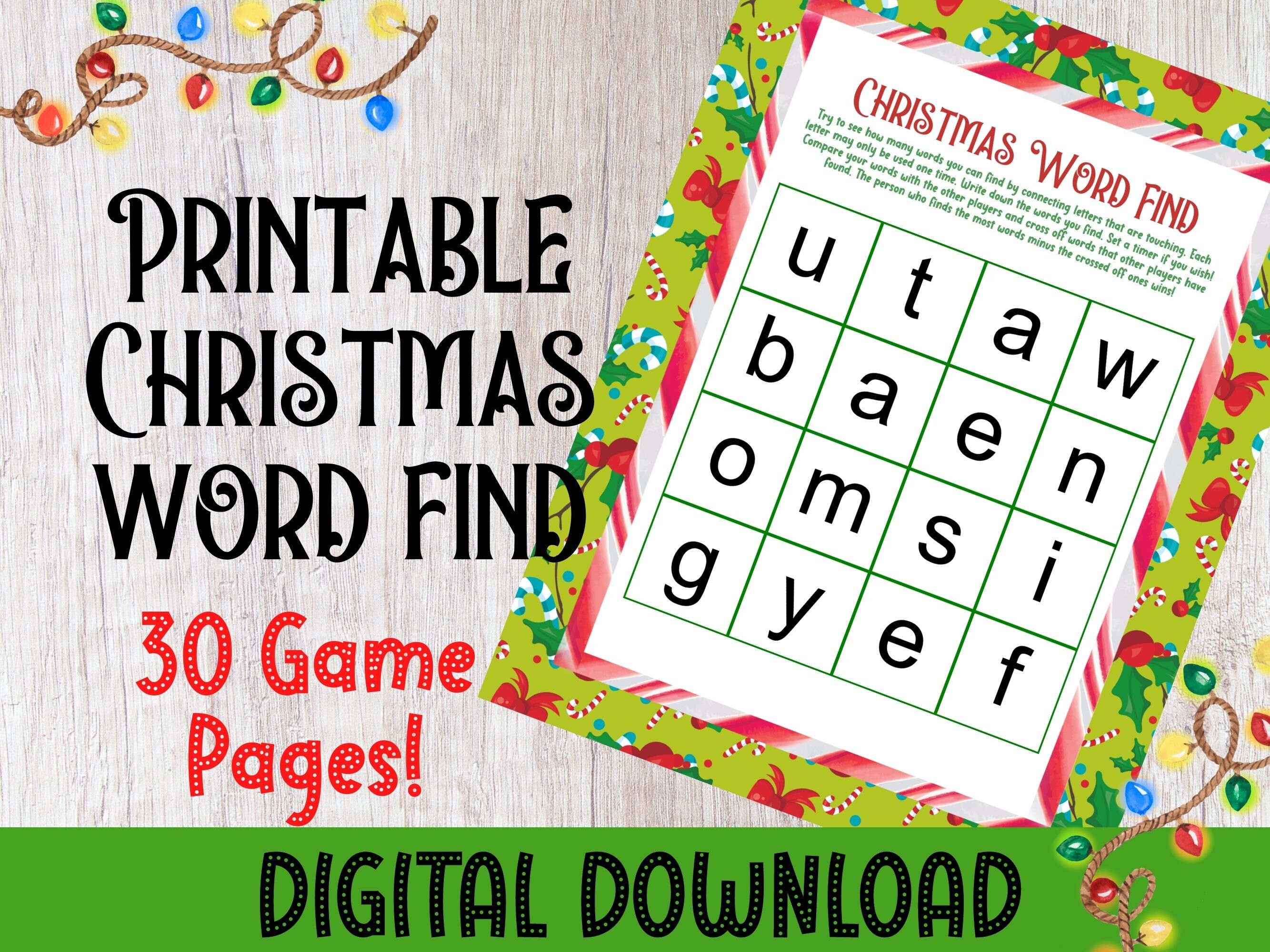 Instant Download 7 CHRISTMAS GAME BUNDLE Fun Family Game Night Cheap ...