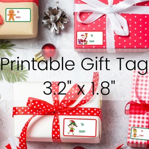 Printable Christmas Gift Tags- DIGITAL DOWNLOAD- Elves, Santa, Gingerbread Men
