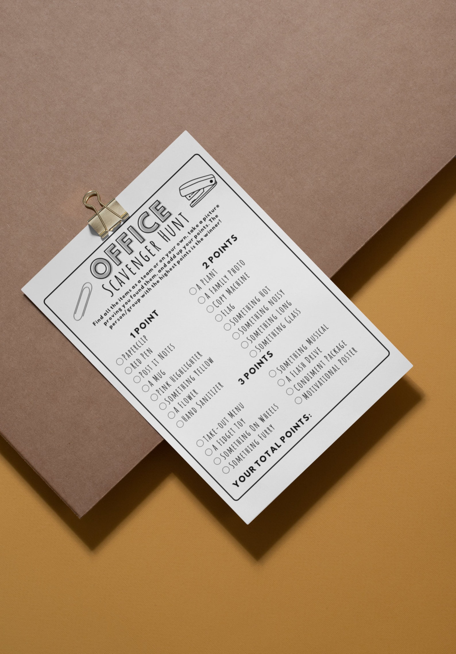 Office Scavenger Hunt Printable Game Work Party Activity - Etsy