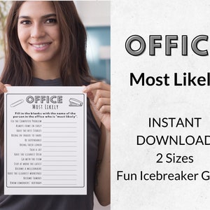 Office Who&#39;s Most Likely Game, Work Party Activity, Team Building Games for Coworkers