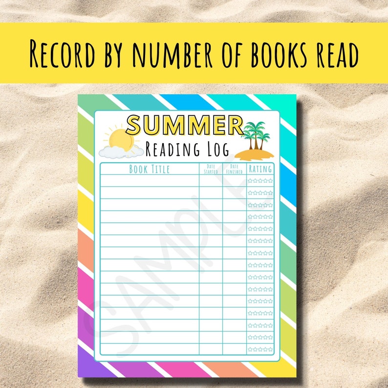 Kids Summer Reading Log Printable, Summer Book Log, Reading Tracker ...