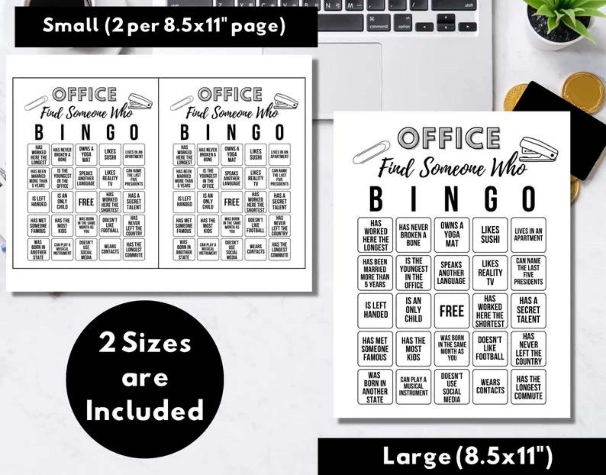 Office Party Game Bundle, 5 Printable Games, Work Party Activity, Team ...