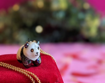 Pepper the Panda Pendant, with Luster