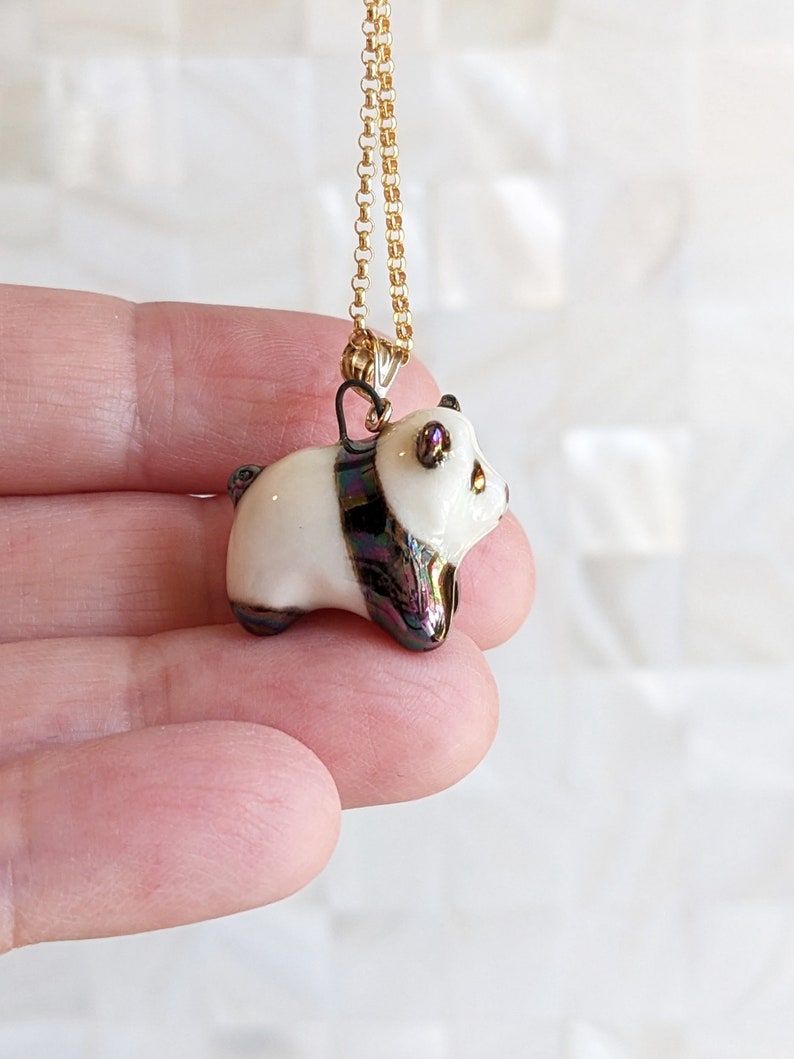 Pepper the Panda Pendant, with Luster image 6