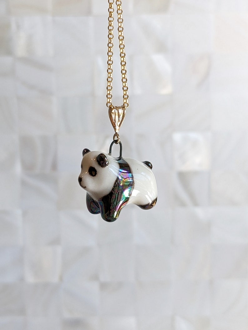 Pepper the Panda Pendant, with Luster image 4