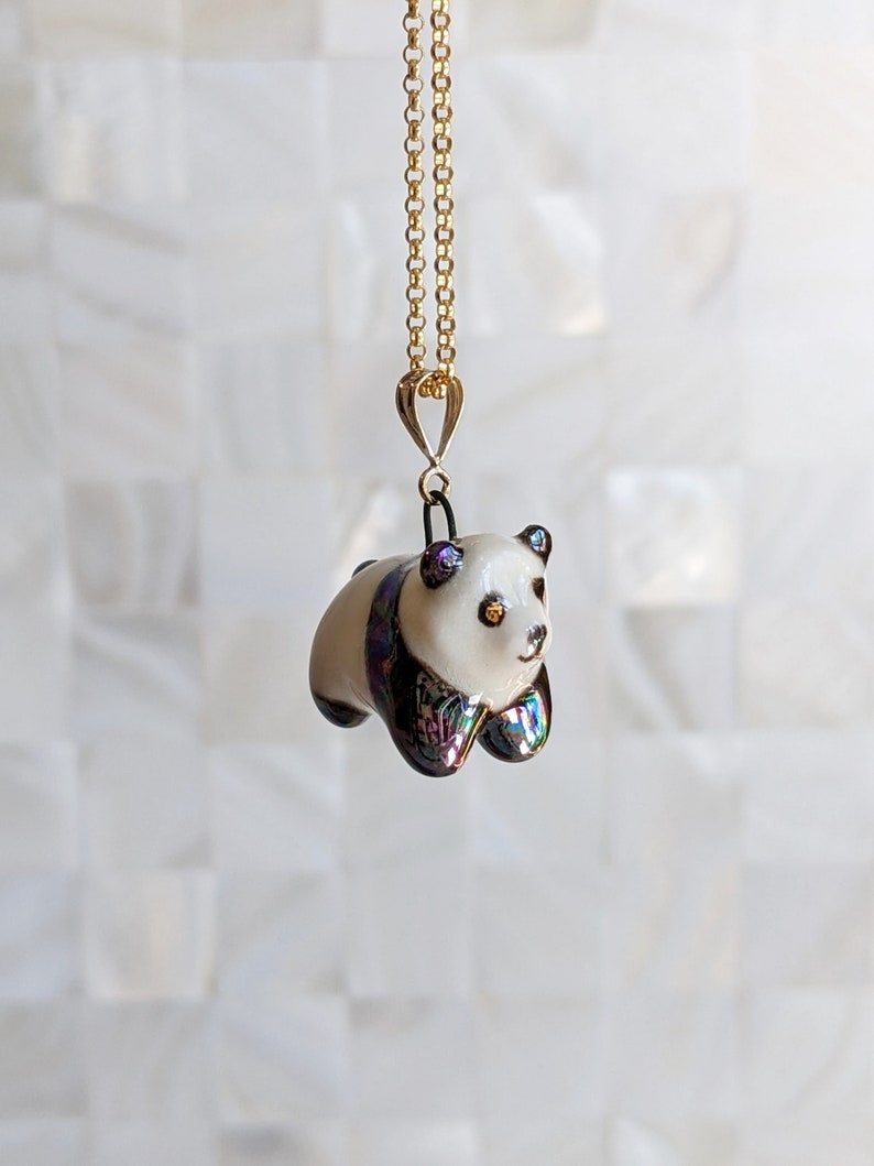 Pepper the Panda Pendant, with Luster image 3