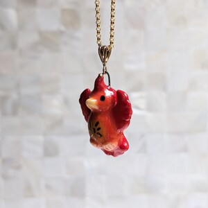 Seraphina the Baby Phoenix Necklace with Gold image 6