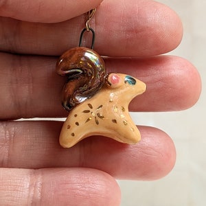 Autumn the Squirrel pendant, with Gold image 7