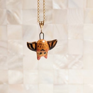 Luna the Bat pendant, with Gold image 2