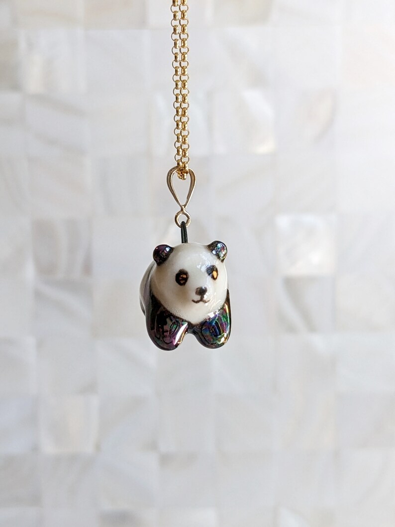 Pepper the Panda Pendant, with Luster image 2