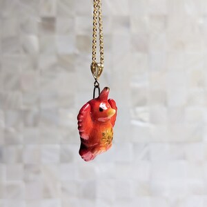 Seraphina the Baby Phoenix Necklace with Gold image 5