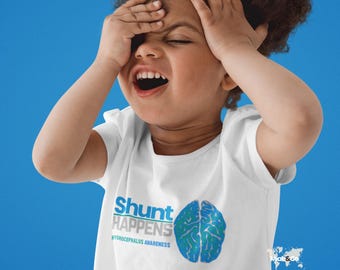 Shunt Happens Shirt – Hydrocephalus Awareness T-Shirt with Brain Graphic – Disability Advocacy Tee – Rare Disease Warrior Gift