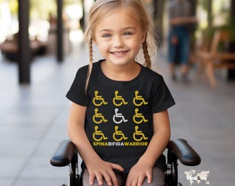 Spina Bifida Warrior Shirt – Disability Awareness Tee – Rare Disease Advocacy T-Shirt – Inclusion Apparel for Kids & Adults