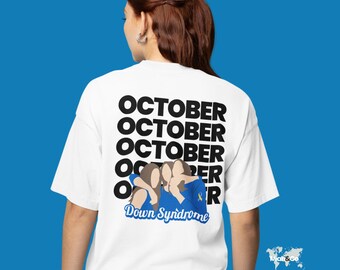 Mother of a Warrior Shirt or Sweatshirt – October Down Syndrome Awareness Apparel – Blue & Yellow Ribbon Tee -  Crewneck for Moms