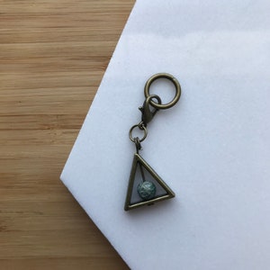 Green Agate Stone Stitch Marker