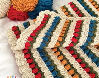Tulip Throw Blanket Crochet Pattern