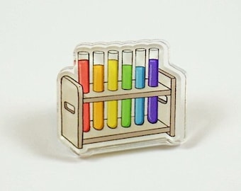 Regenbogen stolz Stiel Wissenschaft Stifte, Molekularbiologie Stifte, Acryl Wissenschaft Stifte, lgbtq Stift, Stolz Flagge Stift, Regenbogen Reagenzglas Anhänger