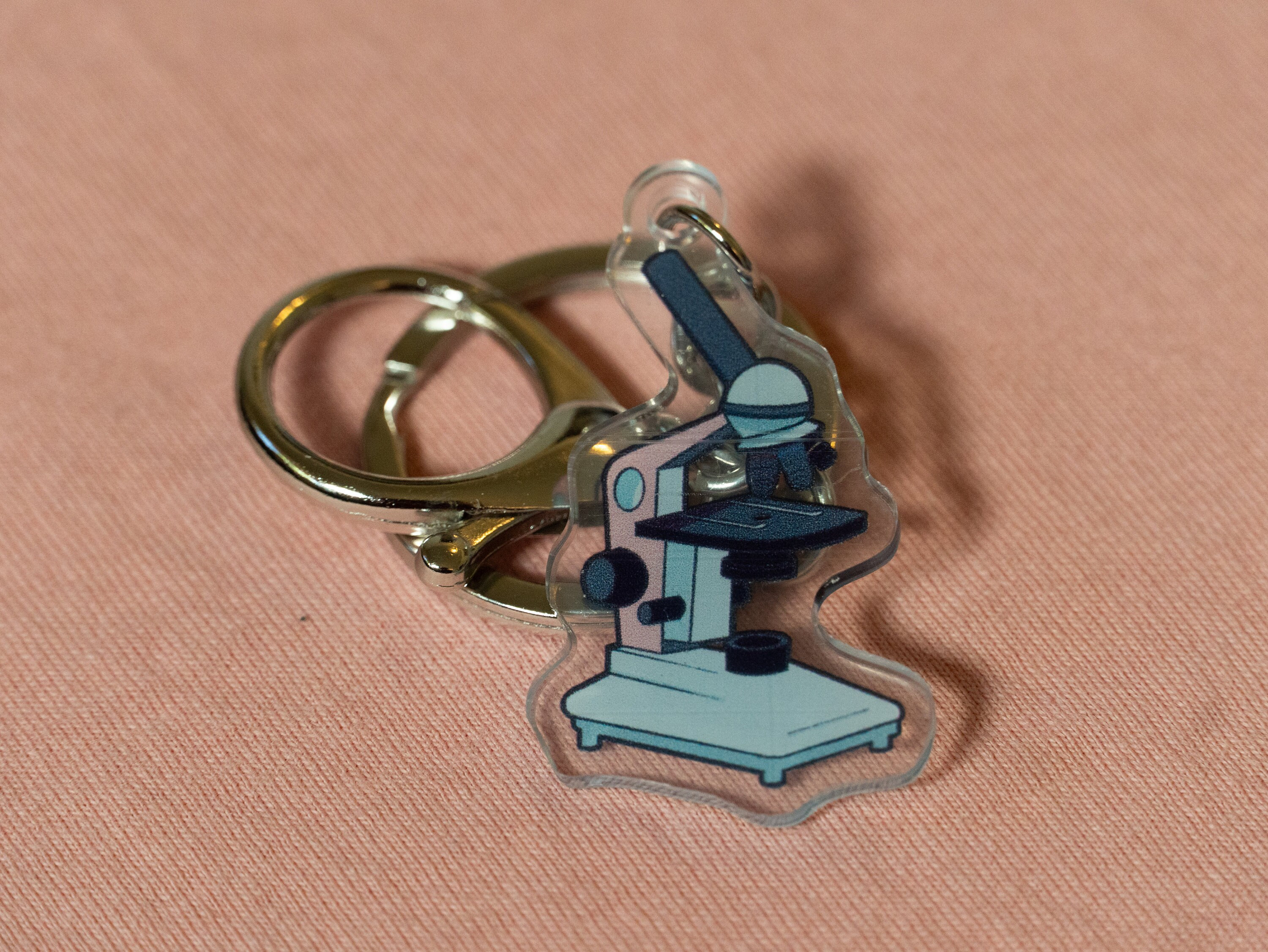 Microscope Keychain, Molecular Biology Keychain, Science Keychain