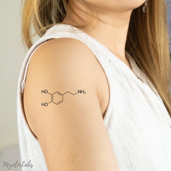 minimalist dopamine temporary tattoo