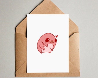 Tardigrade Birthday Card - Biology Science Greeting Card - microbiology birthday card - medical science card - blank greeting card