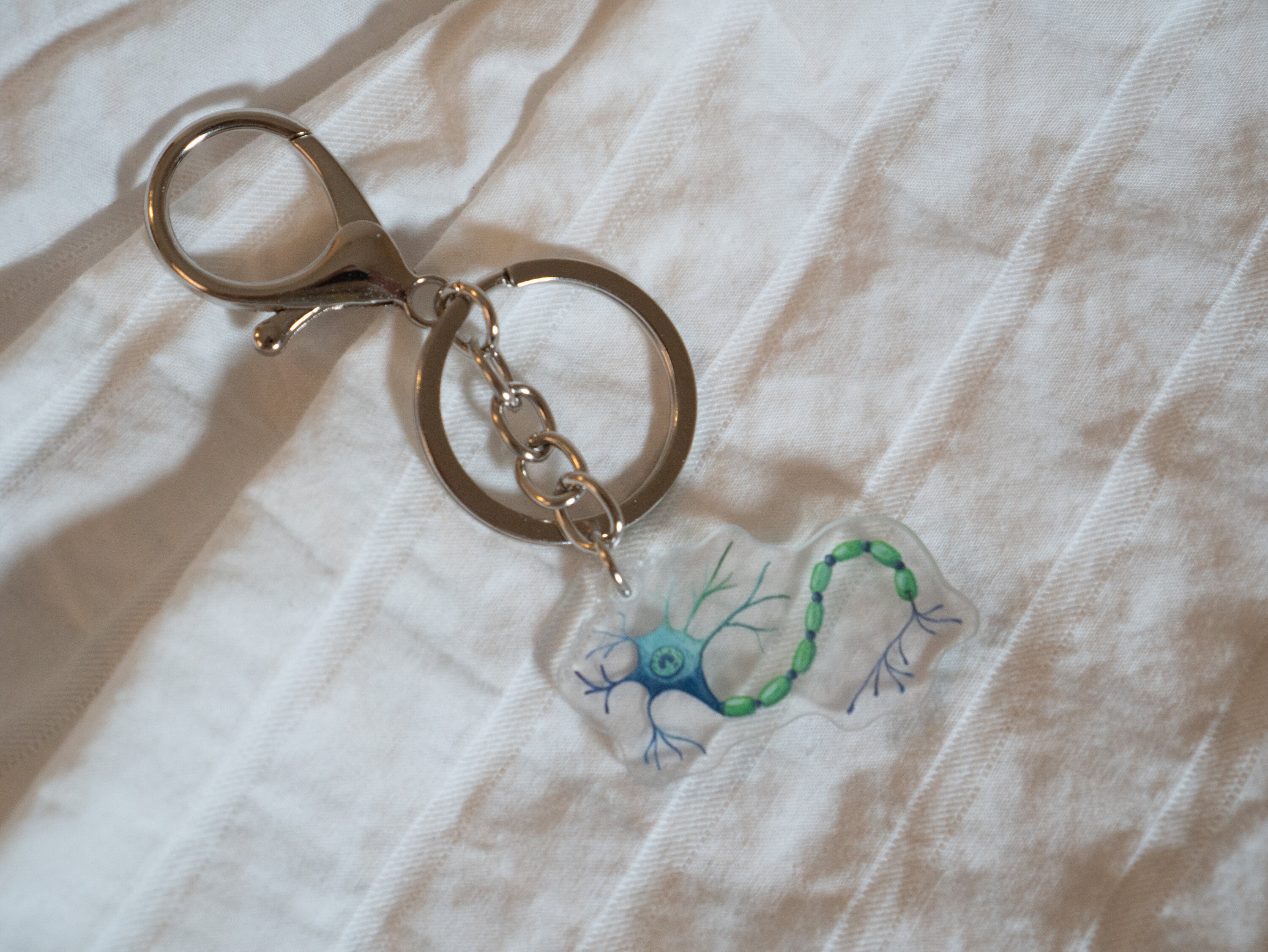 Neuron Keychain, Medical Biology Keychain, Neuroscience Keychain ...