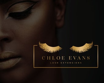 Diseño de logotipo de pestañas, logotipo de maquillaje, logotipo de belleza, logotipo cosmético, estudio de pestañas