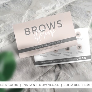 Brows Aftercare Card Template, Brow Microblading, Ombre Powder Brow, Permanent Makeup Care, Editable Template, Instant Download