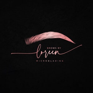 Microblading Logo, brow logo, makeup logo, beauty logo, cosmetic logo