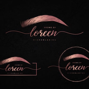 Microblading Logo, brow logo, makeup logo, beauty logo, cosmetic logo
