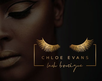 Diseño de logotipo de pestañas, logotipo de maquillaje, logotipo de belleza, logotipo cosmético, estudio de pestañas