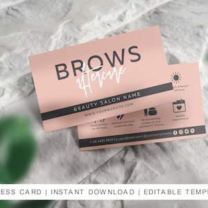 Brows Aftercare Card Template, Brow Microblading, Ombre Powder Brow, Permanent Makeup Care, Editable Template, Instant Download